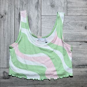 ASOS Pastel Swirl Crop Top
